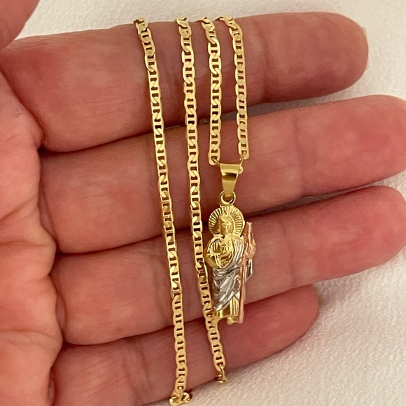 18k Gold Filled St. Jude Mariner Necklace - Picture 7 of 7